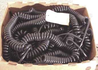 COILED 6 CONDUCT,UNUSED,LOT OF 27 MICROPHONE CORDS COILED CONDUCTOR